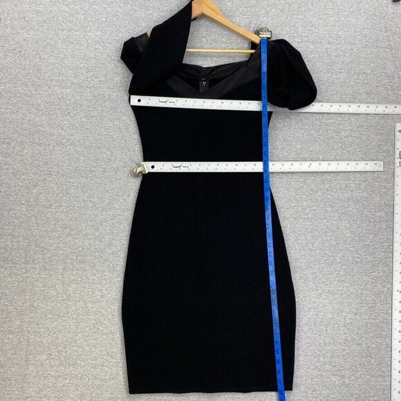 St John Dress Womens 4 Maria Gray Black Santana Knit Evening Formal Sexy - Picture 8 of 12